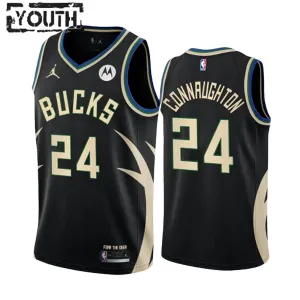 Maillot Enfant Milwaukee Bucks Pat Connaughton 24 Statement Edition Noir Swingman Maillot Enfant Milwaukee Bucks Pat Connaughton 24 Statement Edition Noir Swingman