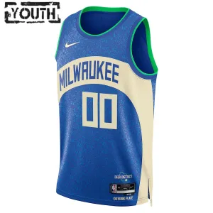Maillot Enfant Milwaukee Bucks Personnalisé City Edition 2023-24 Swingman