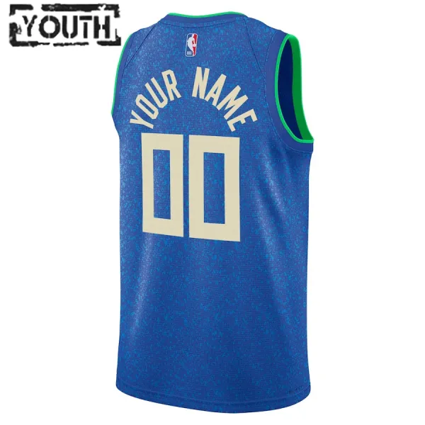 Maillot Enfant Milwaukee Bucks Personnalisé City Edition 2023-24 Swingman