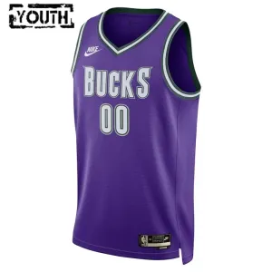 Maillot Enfant Milwaukee Bucks Personnalisé Classic Edition 2022-23 Violet Swingman