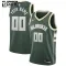 Maillot Enfant Milwaukee Bucks Personnalisé Icon Edition Vert Swingman