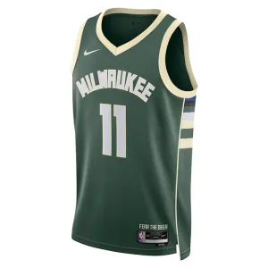 Maillot Homme Milwaukee Bucks Brook Lopez 11 Icon Edition Vert Swingman