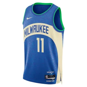 Maillot Homme Milwaukee Bucks Brook Lopez City Edition 2023-24 Royal Swingman