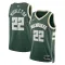 Maillot Homme Milwaukee Bucks Khris Middleton 22 Icon Edition Vert Swingman