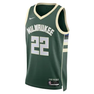 Maillot Homme Milwaukee Bucks Khris Middleton 22 Icon Edition Vert Swingman
