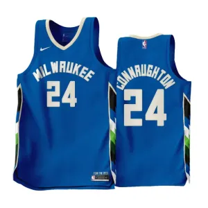 Maillot Homme Milwaukee Bucks Pat Connaughton 24 City Edition 2022-23 Bleu Swingman Maillot Homme Milwaukee Bucks Pat Connaughton 24 City Edition 2022-23 Bleu Swingman