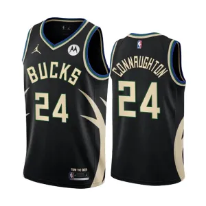 Maillot Homme Milwaukee Bucks Pat Connaughton 24 Statement Edition Noir Swingman Maillot Homme Milwaukee Bucks Pat Connaughton 24 Statement Edition Noir Swingman