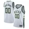 Maillot Homme Milwaukee Bucks Personnalisé Association Edition Blanc Swingman
