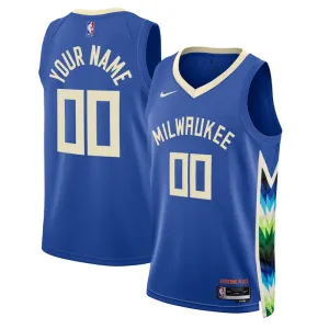 Maillot Homme Milwaukee Bucks Personnalisé City Edition 2022-23 Swingman