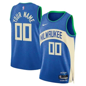 Maillot Homme Milwaukee Bucks Personnalisé City Edition 2023-24 Swingman