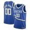 Maillot Homme Milwaukee Bucks Personnalisé City Edition 2024-25 Bleu Swingman