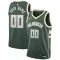 Maillot Homme Milwaukee Bucks Personnalisé Icon Edition Vert Swingman