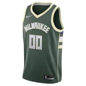 Maillot Homme Milwaukee Bucks Personnalisé Icon Edition Vert Swingman