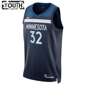Maillot Enfant Minnesota Timberwolves Karl Anthony Towns 32 Icon Edition Navy Swingman