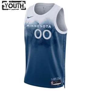 Maillot Enfant Minnesota Timberwolves Personnalisé City Edition 2023-24 Bleu Swingman