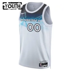 Maillot Enfant Minnesota Timberwolves Personnalisé City Edition 2024-25 Blanc Swingman