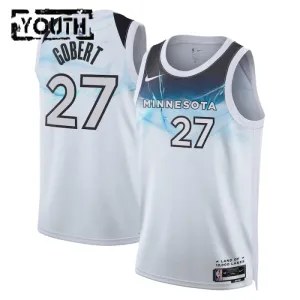 Maillot Enfant Minnesota Timberwolves Rudy Gobert City Edition 2024-25 Blanc Swingman