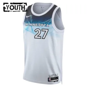 Maillot Enfant Minnesota Timberwolves Rudy Gobert City Edition 2024-25 Blanc Swingman