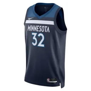Maillot Homme Minnesota Timberwolves Karl Anthony Towns 32 Icon Edition Navy Swingman