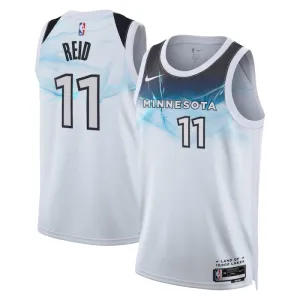 Maillot Homme Minnesota Timberwolves Naz Reid City Edition 2024-25 Blanc Swingman