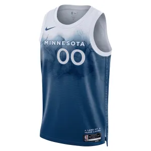 Maillot Homme Minnesota Timberwolves Personnalisé City Edition 2023-24 Bleu Swingman