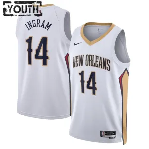 Maillot Enfant New Orleans Pelicans Brandon Ingram 14 Association Edition Blanc Swingman