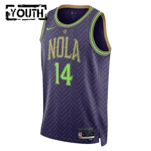 Maillot Enfant New Orleans Pelicans Brandon Ingram City Edition 2024-25 Violet Swingman