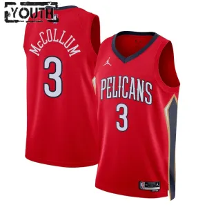 Maillot Enfant New Orleans Pelicans CJ Mccollum 3 Statement Edition Rouge Swingman