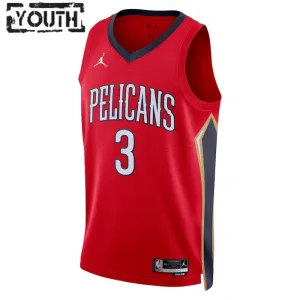 Maillot Enfant New Orleans Pelicans CJ Mccollum 3 Statement Edition Rouge Swingman