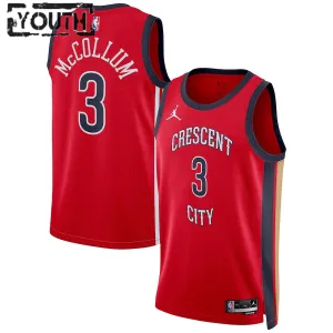 Maillot Enfant New Orleans Pelicans CJ McCollum Statement Edition 2023-24 Rouge Swingman