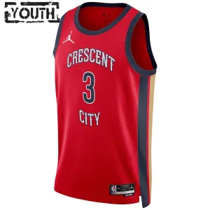 Maillot Enfant New Orleans Pelicans CJ McCollum Statement Edition 2023-24 Rouge Swingman