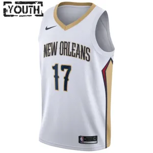 Maillot Enfant New Orleans Pelicans jonas valanciunas 17 Association Edition Blanc Swingman