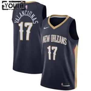 Maillot Enfant New Orleans Pelicans jonas valanciunas 17 Icon Edition Navy Swingman