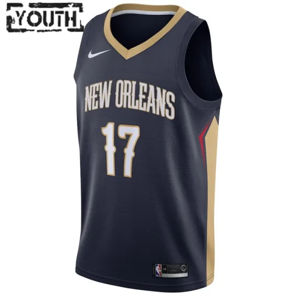 Maillot Enfant New Orleans Pelicans jonas valanciunas 17 Icon Edition Navy Swingman