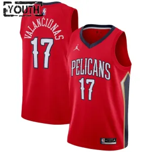 Maillot Enfant New Orleans Pelicans jonas valanciunas 17 Statement Edition Rouge Swingman