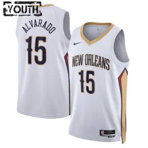 Maillot Enfant New Orleans Pelicans Jose Alvarado 15 Association Edition Blanc Swingman