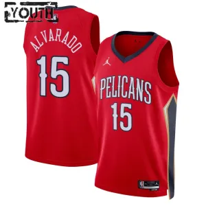 Maillot Enfant New Orleans Pelicans Jose Alvarado 15 Statement Edition Rouge Swingman