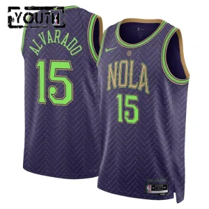 Maillot Enfant New Orleans Pelicans Jose Alvarado City Edition 2024-25 Violet Swingman