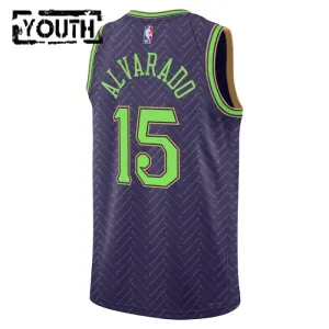 Maillot Enfant New Orleans Pelicans Jose Alvarado City Edition 2024-25 Violet Swingman