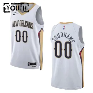 Maillot Enfant New Orleans Pelicans Personnalisé Association Edition Blanc Swingman Maillot Enfant New Orleans Pelicans Personnalisé Association Edition Blanc Swingman