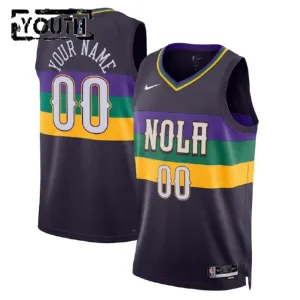 Maillot Enfant New Orleans Pelicans Personnalisé City Edition 2022-23 Noir Swingman