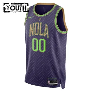 Maillot Enfant New Orleans Pelicans Personnalisé City Edition 2024-25 Violet Swingman