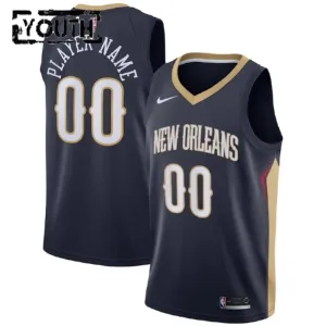 Maillot Enfant New Orleans Pelicans Personnalisé Icon Edition Navy Swingman