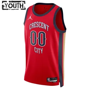 Maillot Enfant New Orleans Pelicans Personnalisé Statement Edition 2023-24 Rouge Swingman