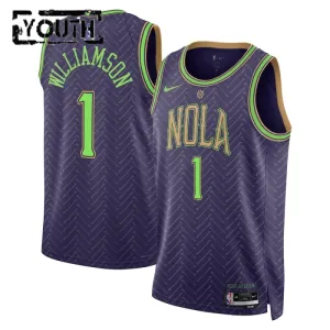 Maillot Enfant New Orleans Pelicans Zion Williamson City Edition 2024-25 Violet Swingman