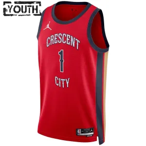 Maillot Enfant New Orleans Pelicans Zion Williamson Statement Edition 2023-24 Rouge Swingman