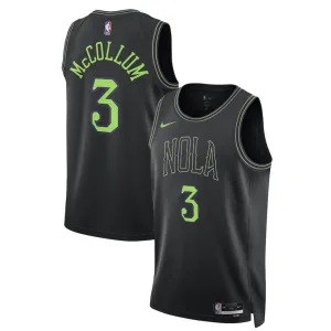 Maillot Homme New Orleans Pelicans CJ McCollum 3 City Edition 2023-24 Bleu Swingman