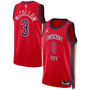 Maillot Homme New Orleans Pelicans CJ McCollum Statement Edition 2023-24 Rouge Swingman