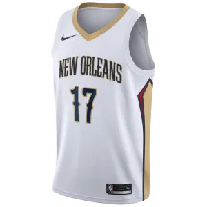 Maillot Homme New Orleans Pelicans jonas valanciunas 17 Association Edition Blanc Swingman