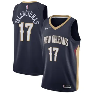 Maillot Homme New Orleans Pelicans jonas valanciunas 17 Icon Edition Navy Swingman